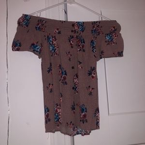 Twine & String off the shoulder floral top